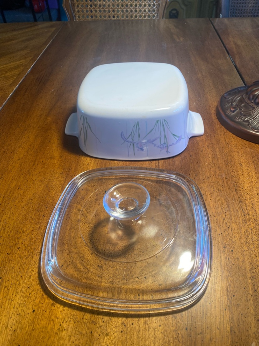 Corningware Shadow Iris 1.5 Qt Casserole Pan and Pyrex Lid - Picture 6 of 11